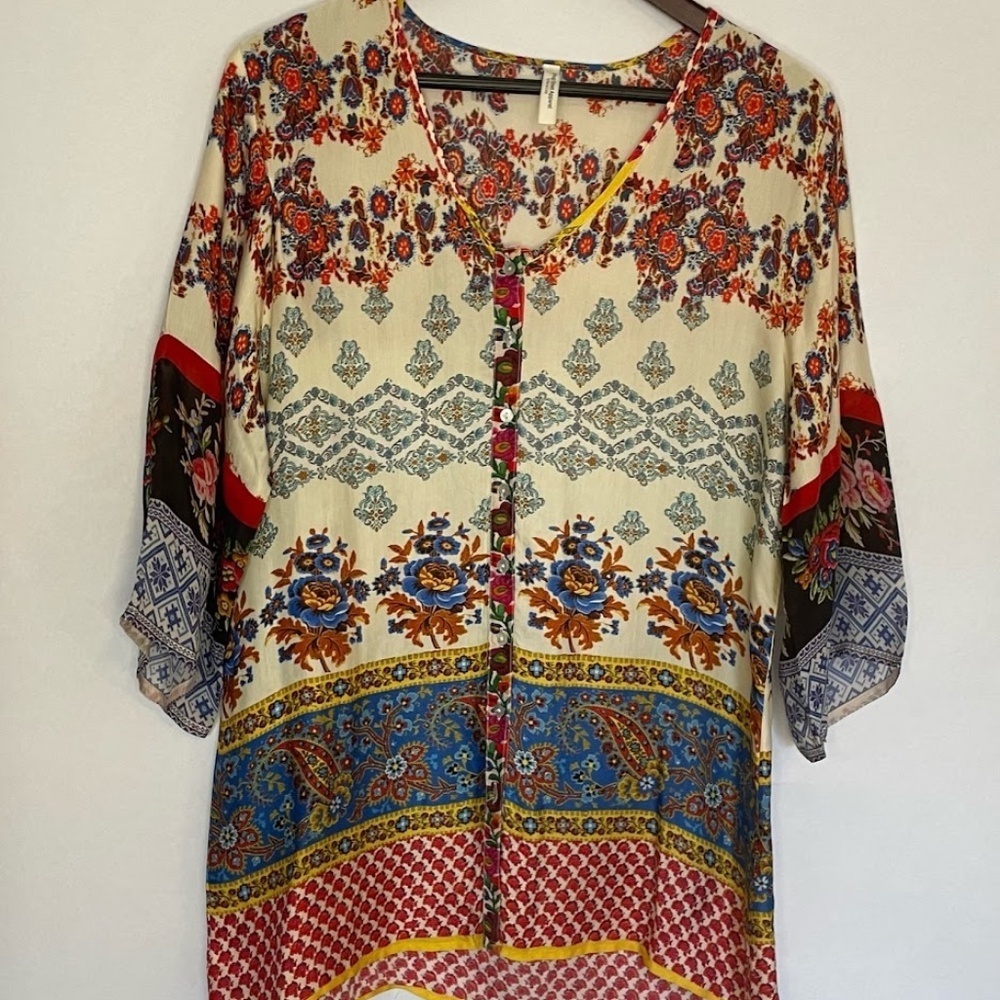 Floral Multicolor Button Down Shirt